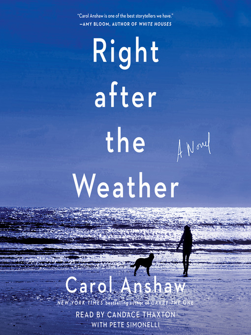 Title details for Right after the Weather by Carol Anshaw - Wait list